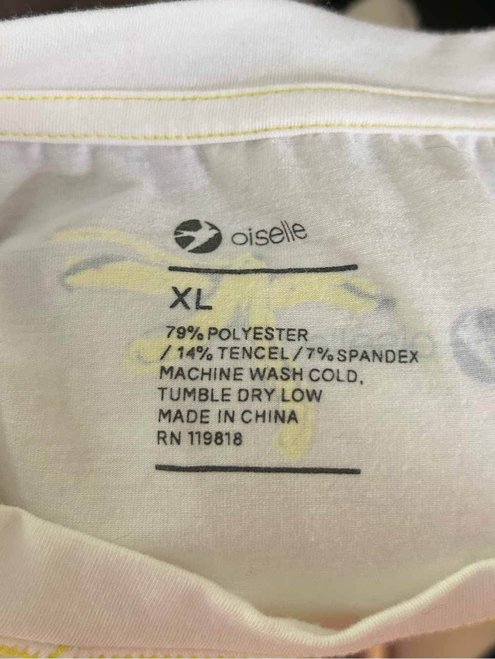 Oiselle Go Bananas Graphic Shirt Size XL - Picture 4 of 4